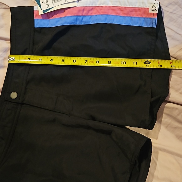 ROXY Pop Surf Collection TROPICAL OASIS 5" boardshorts swim shorts black Sz S - Picture 14 of 15